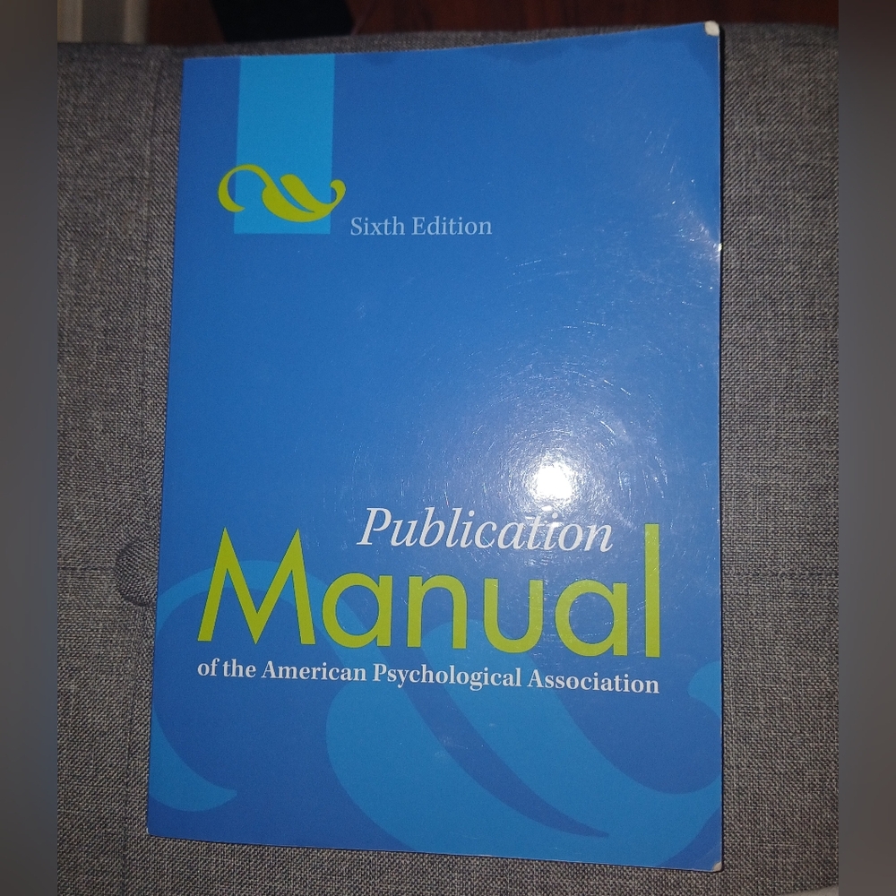 APA Publication Manual Sixth Edition